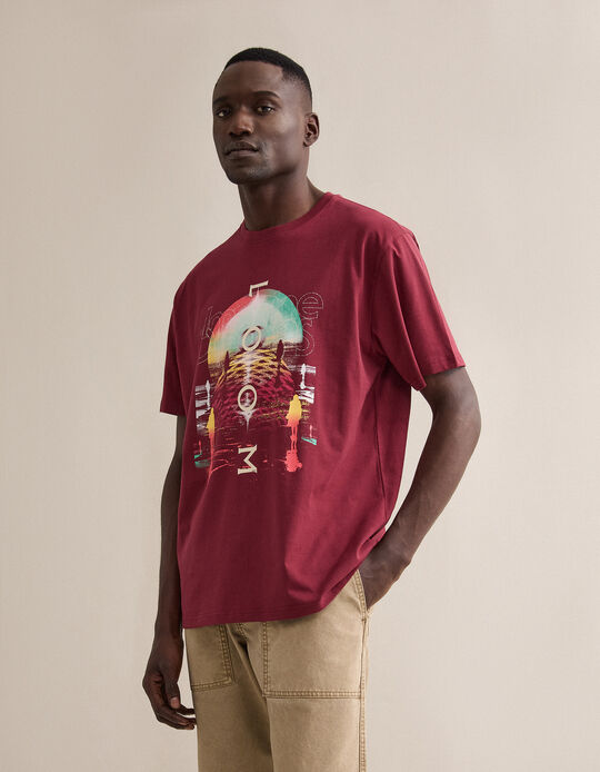 Comprar Online T-shirt Imagine Dragons, Homem, Vermelho Escuro