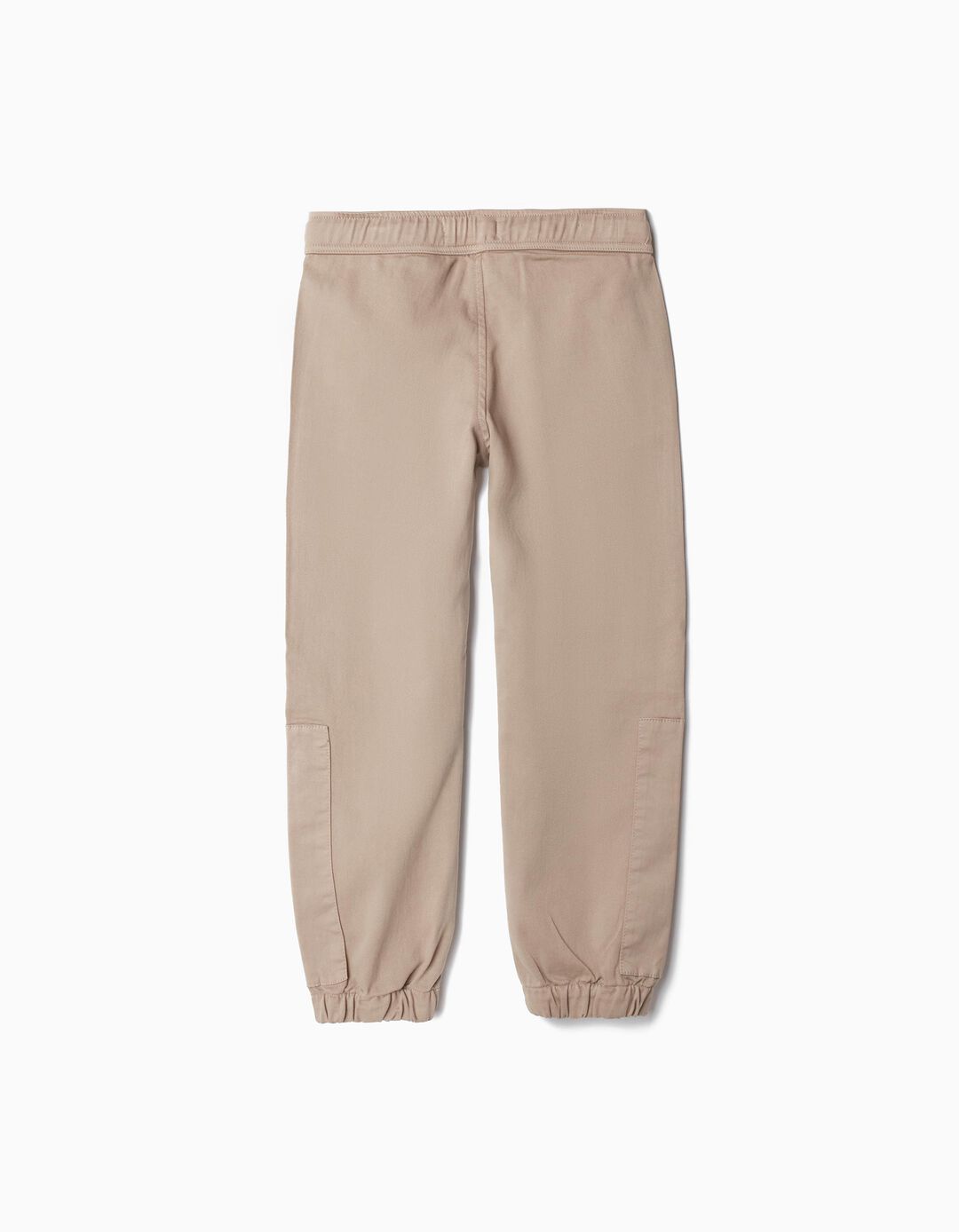 Calças Joggers Sarja, Menino, Bege Escuro