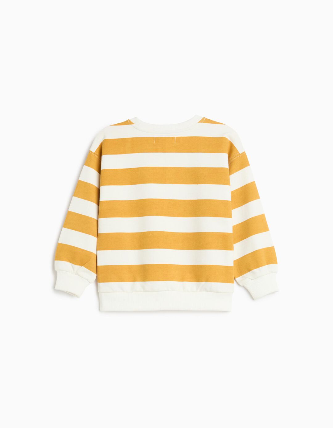 Sweatshirt De Felpa &Agrave;s Riscas, Menino, Amarelo Escuro