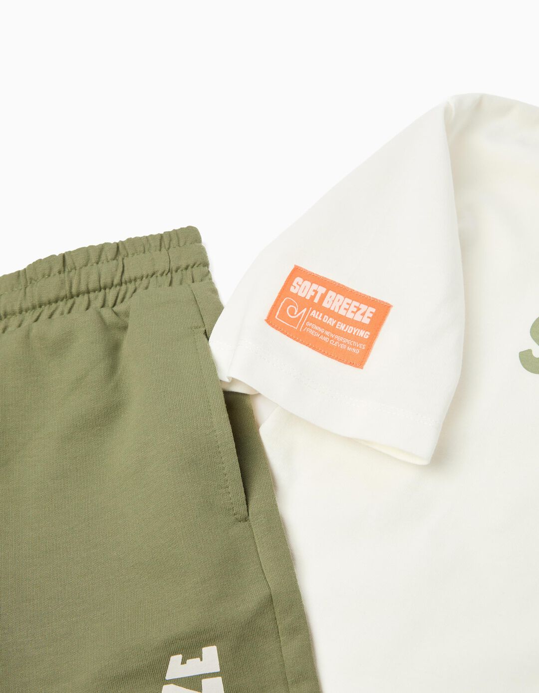 Conjunto T-shirt e Cal&ccedil;&otilde;es, Menino, Verde Escuro