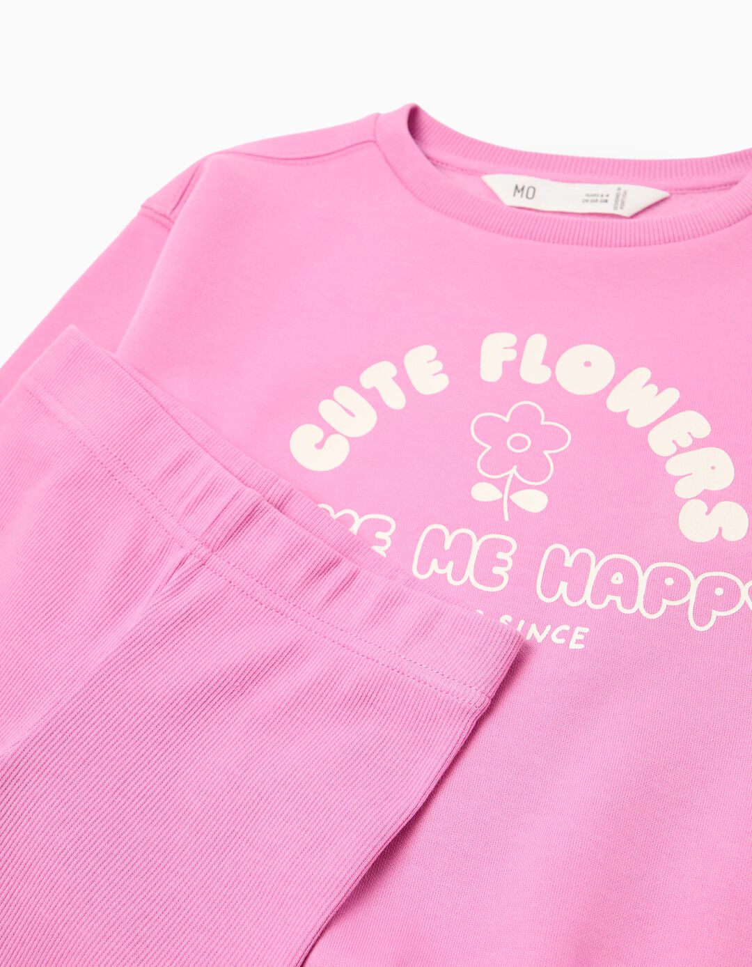 Conjunto Sweatshirt e Leggings, Menina, Rosa