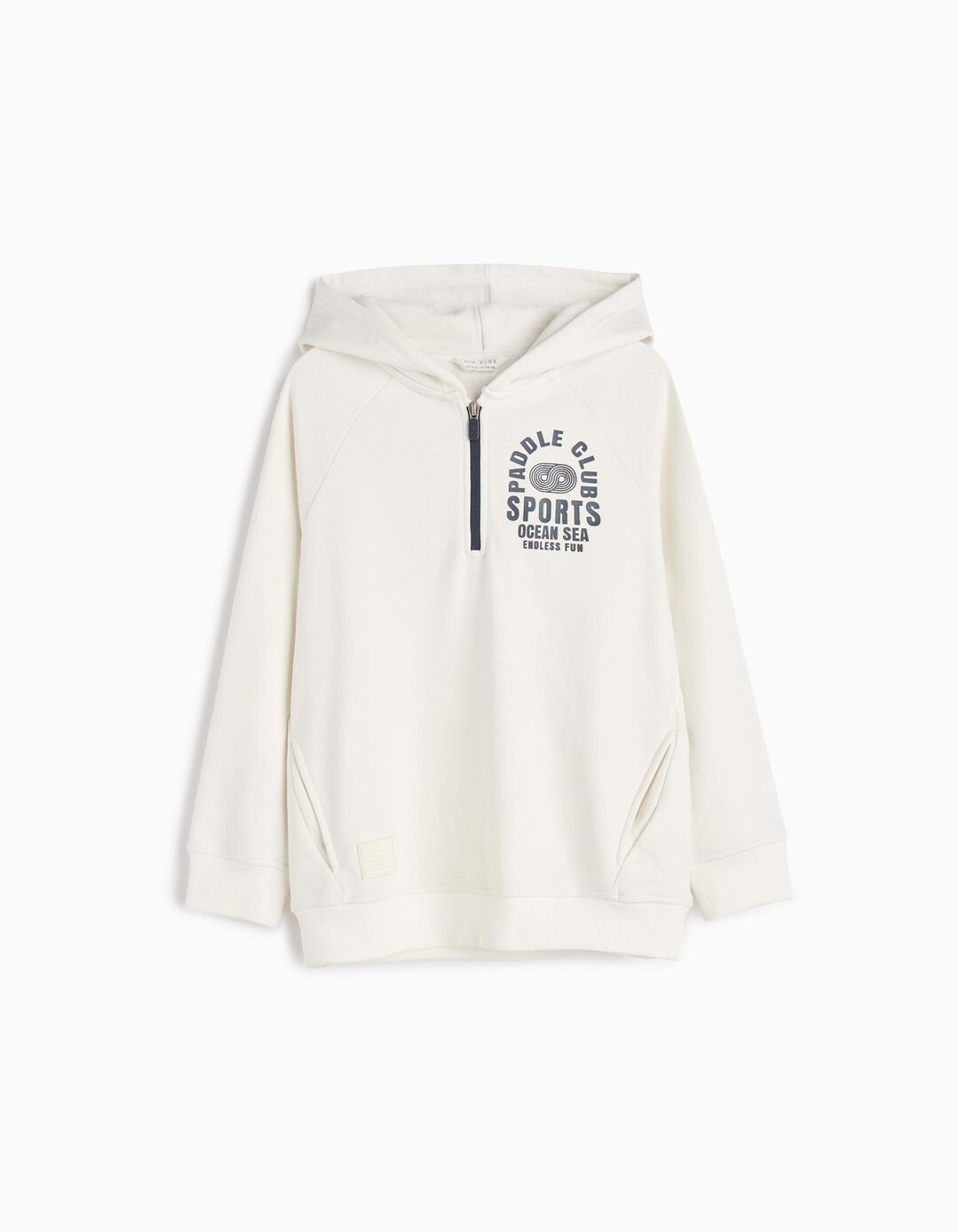 Sweatshirt Capuz, Menino, Branco