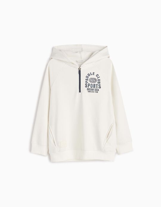 Comprar Online Sweatshirt Capuz, Menino, Branco