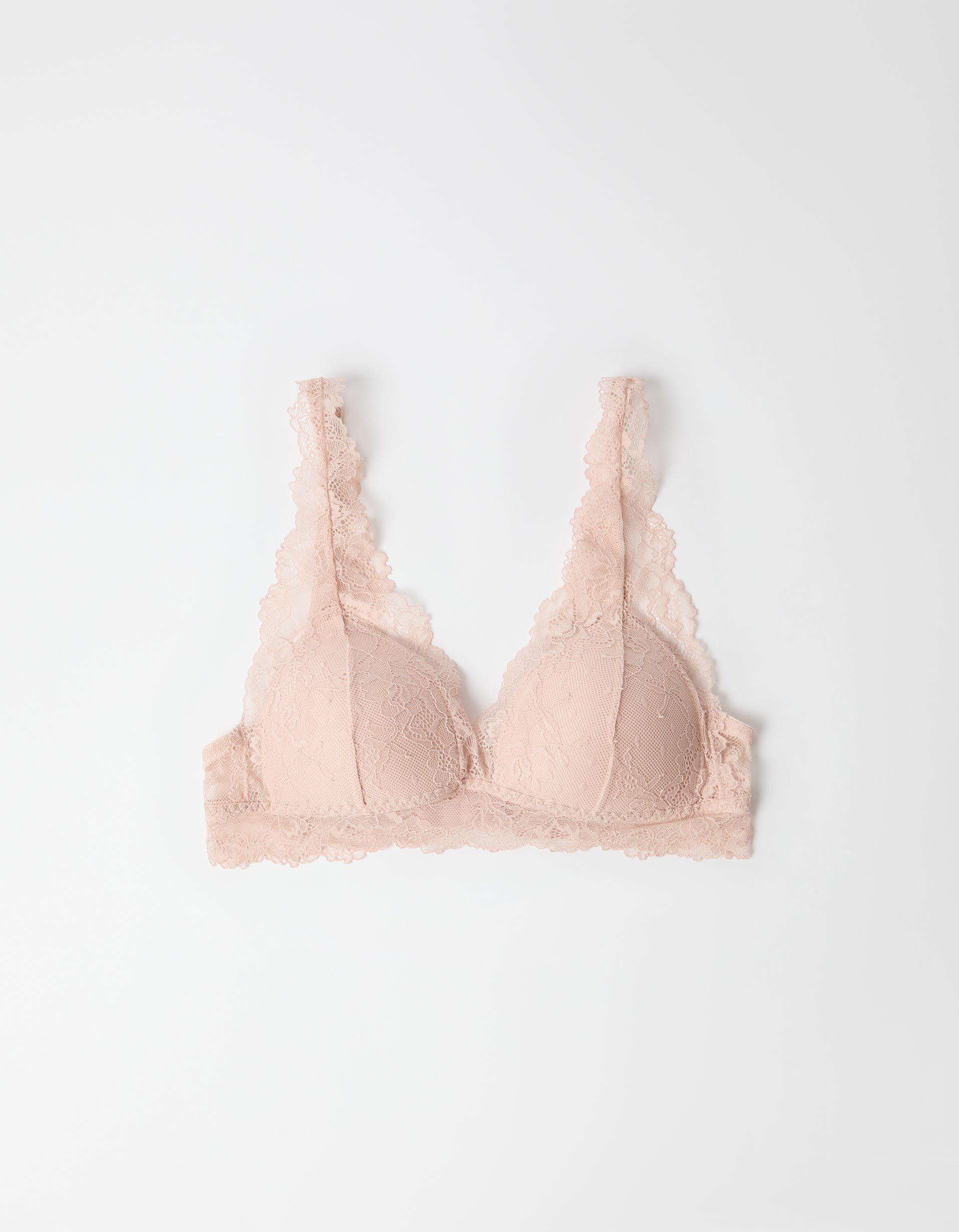 Comprar Online Soutien Bralette com Renda, Mulher, Rosa Claro
