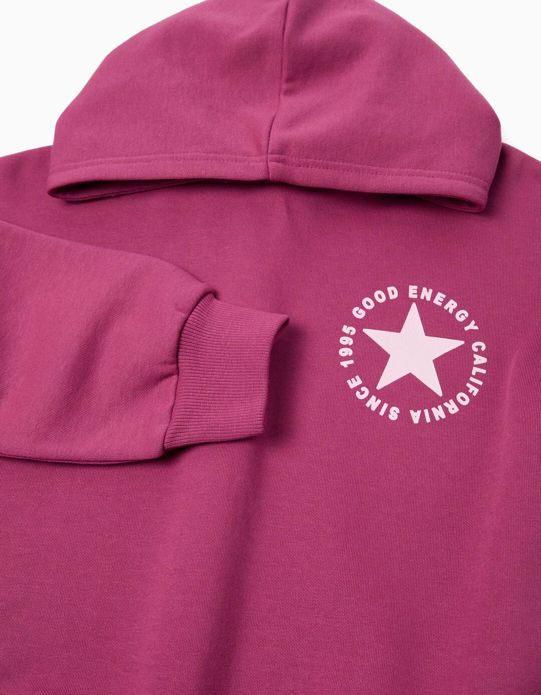 Sweatshirt de Felpa Capuz, Menina, Rosa Escuro