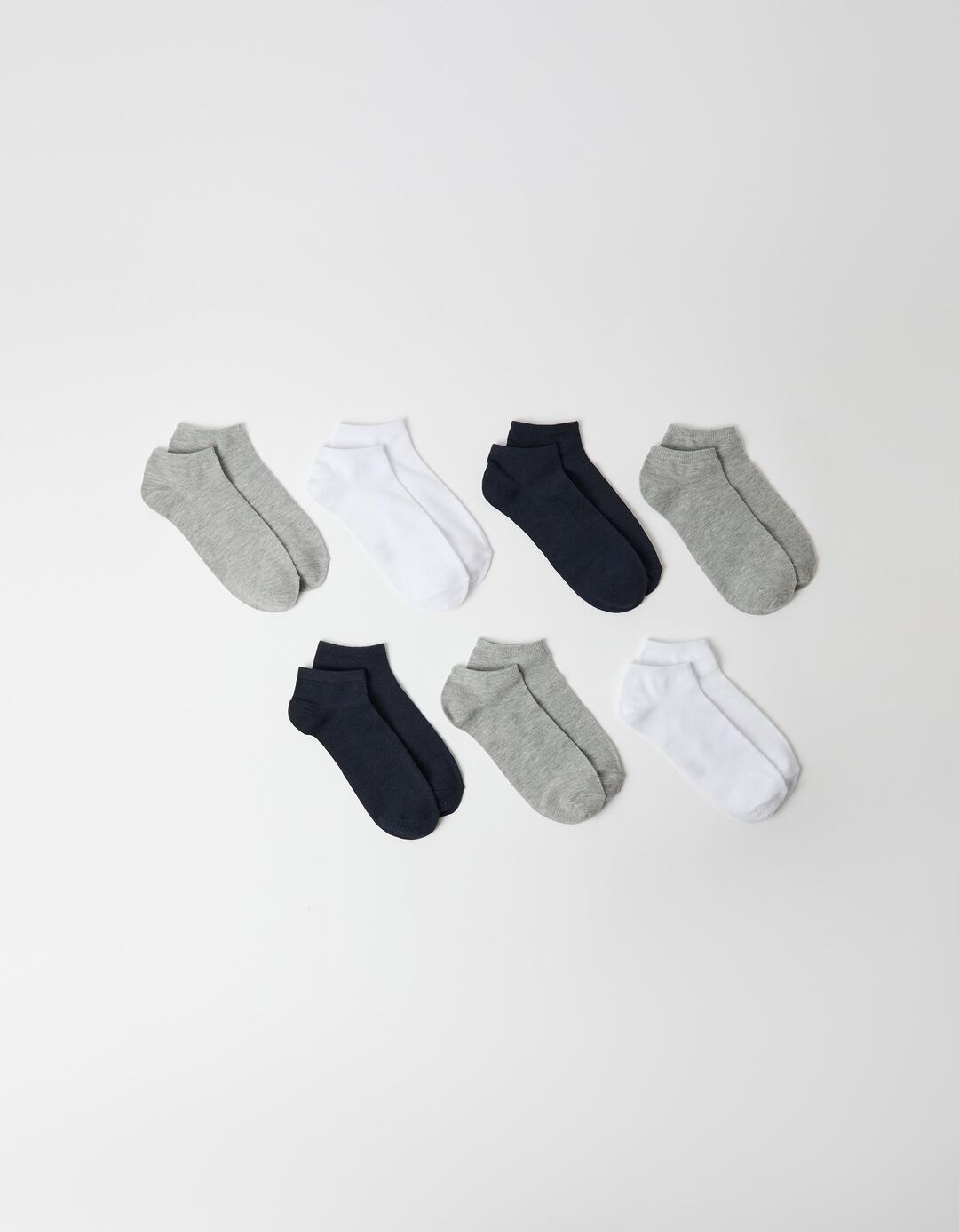 Pack 7 Pares de Meias Tornozelo, Homem, Multicor