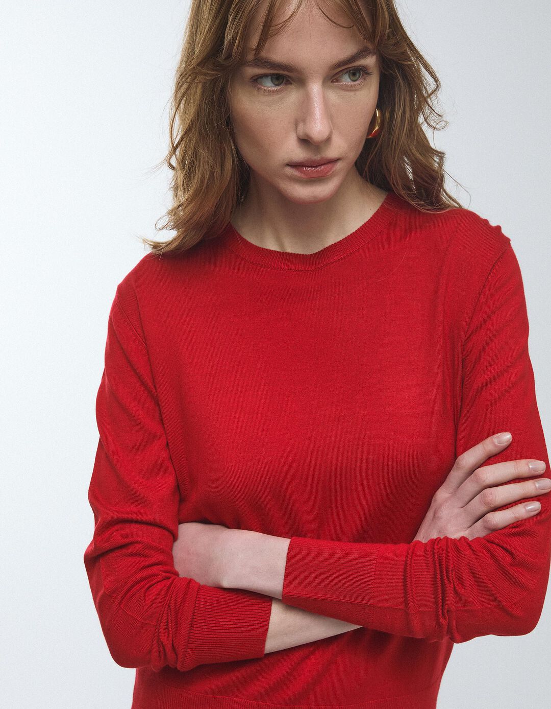 Camisola de Malha, Mulher, Vermelho