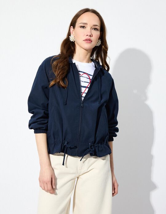 Comprar Online Parka Capuz, Mulher, Azul Escuro