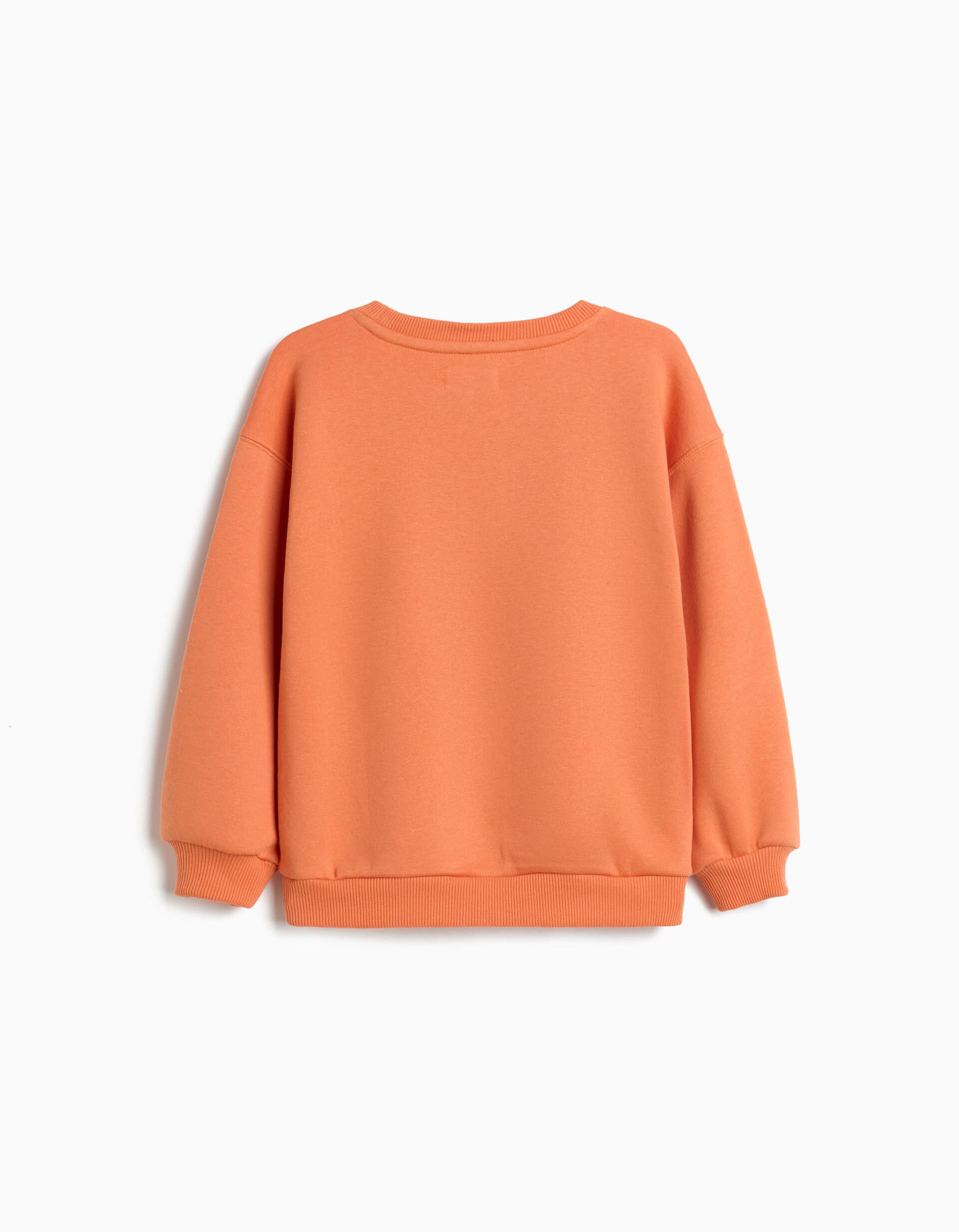 Comprar Online Sweatshirt de Felpa, Menino, Laranja Claro