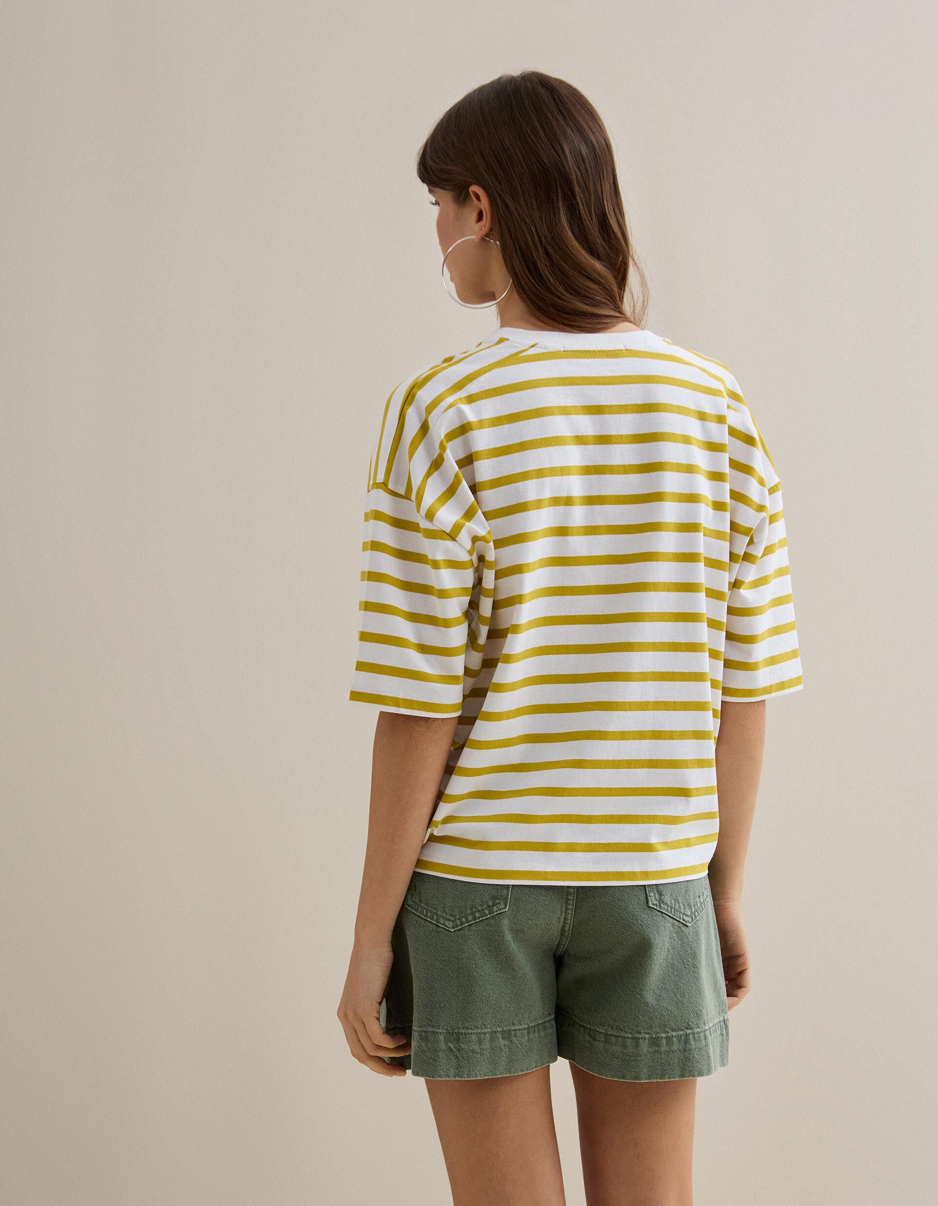 Comprar Online T-shirt Riscas, Mulher, Amarelo