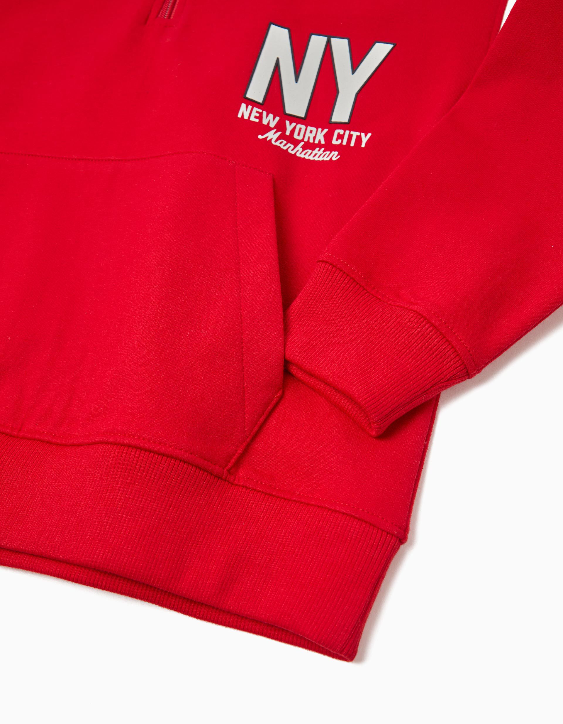 Comprar Online Sweatshirt com Fecho, Menino, Vermelho
