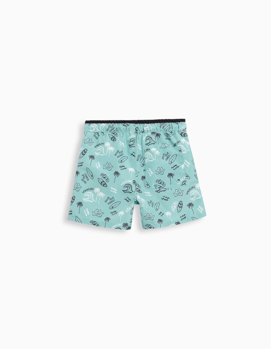 Calções de Banho Estampados, Menino, Azul Claro 