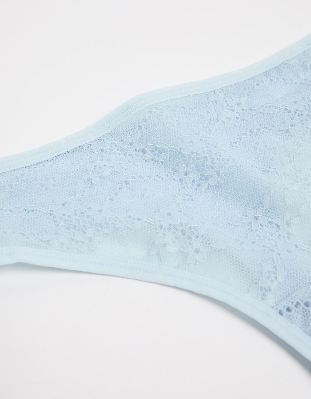 Cuecas Tanga Renda, Mulher, Azul Claro