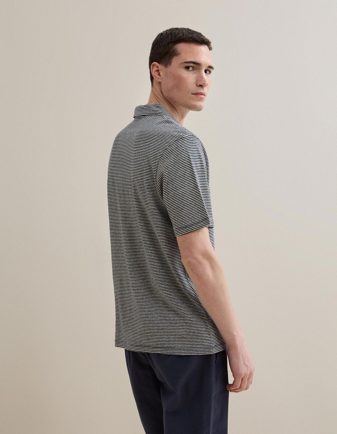 Polo Jersey, Homem, Azul Escuro