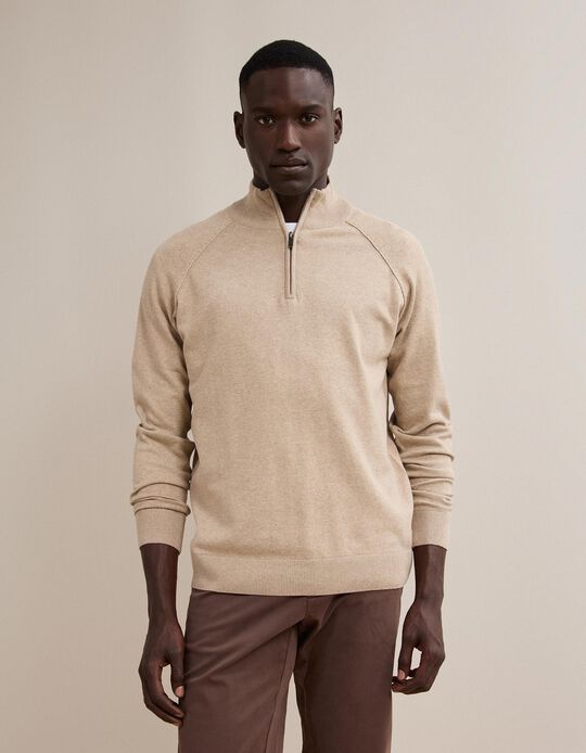 Comprar Online Camisola De Malha, Homem, Bege Claro