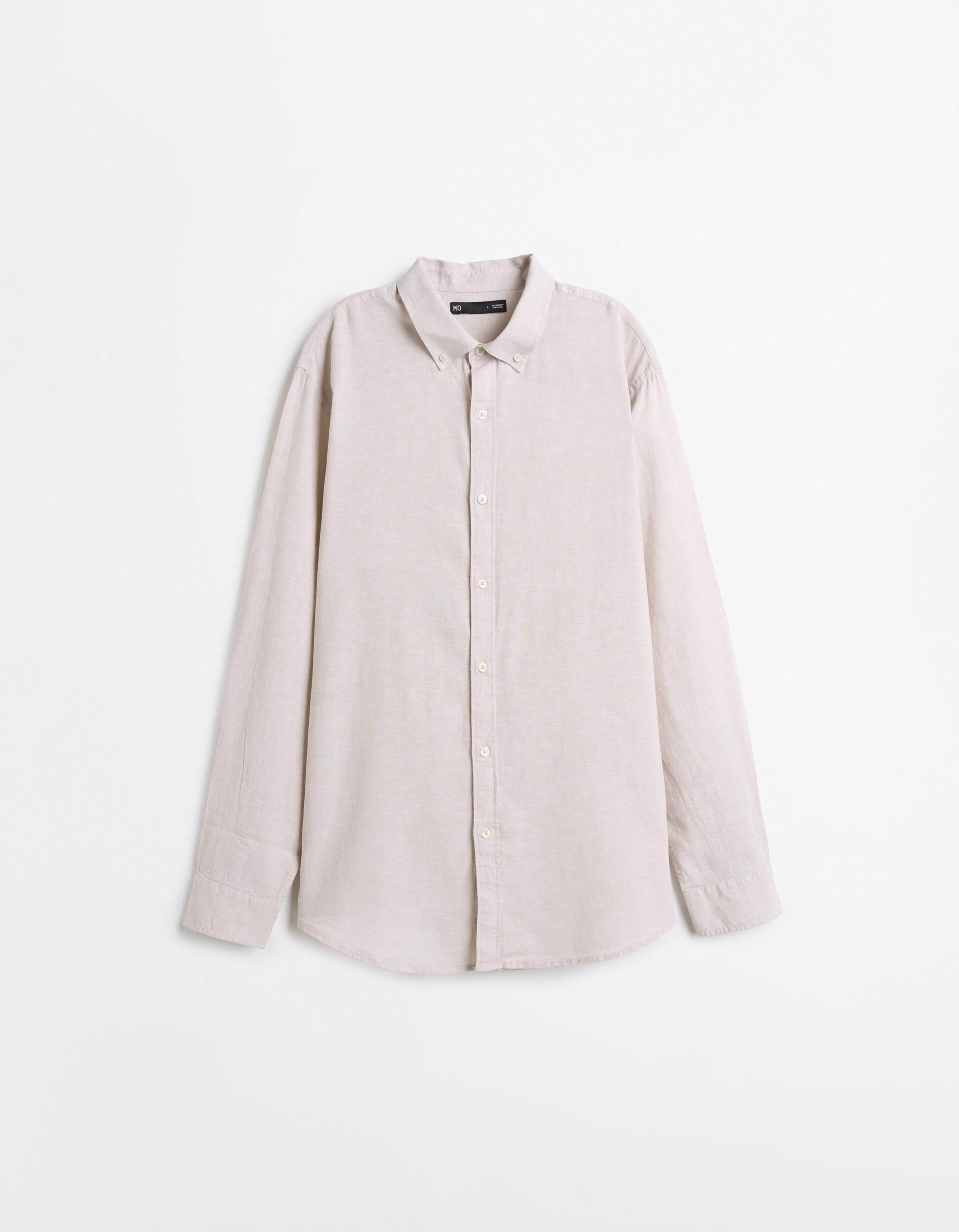 Comprar Online Camisa com Linho, Homem, Cinzento Claro