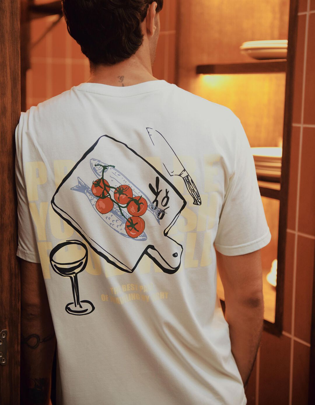 T-shirt Estampada, Homem, Verde &Aacute;gua