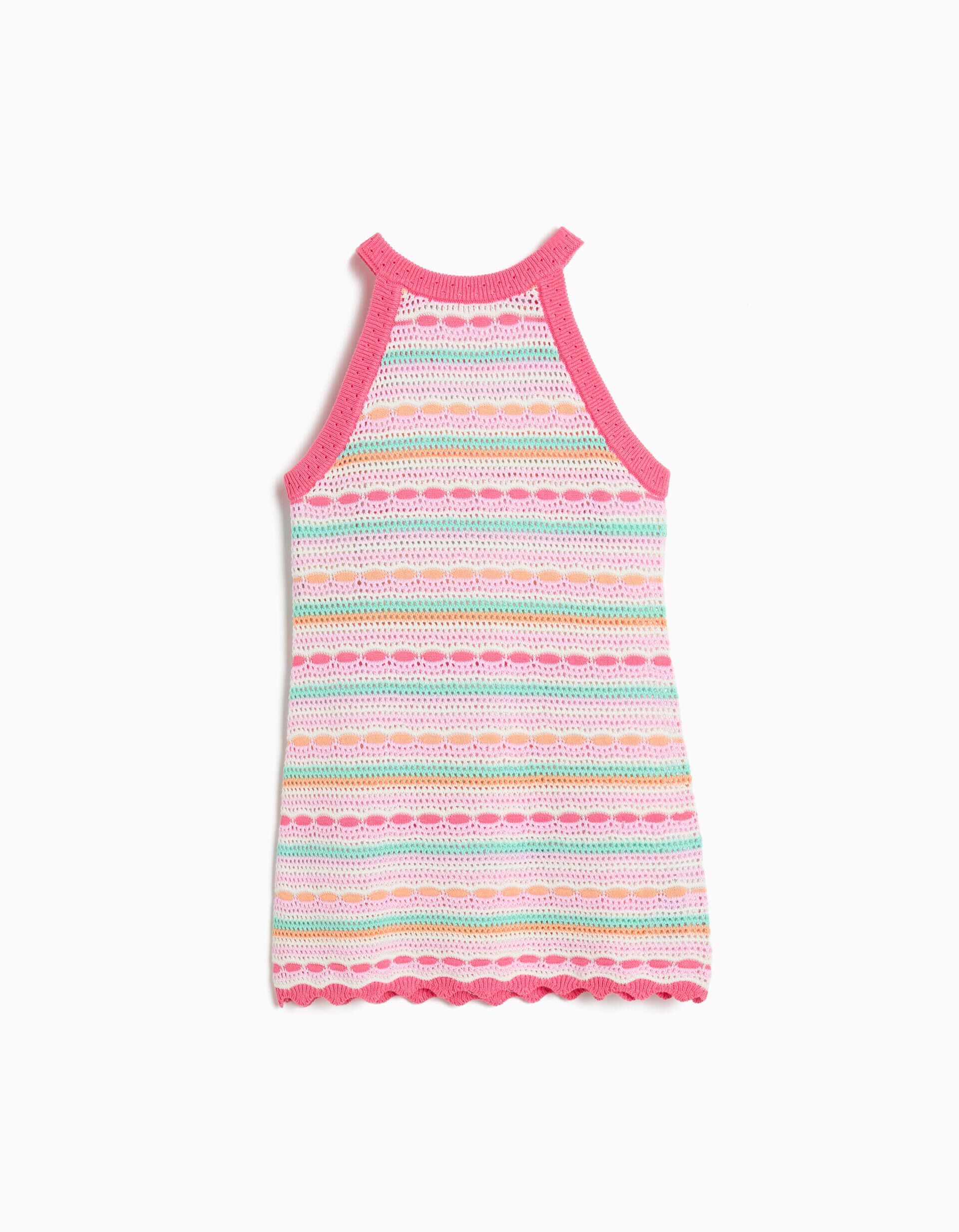 Comprar Online Vestido Crochet, Menina, Rosa