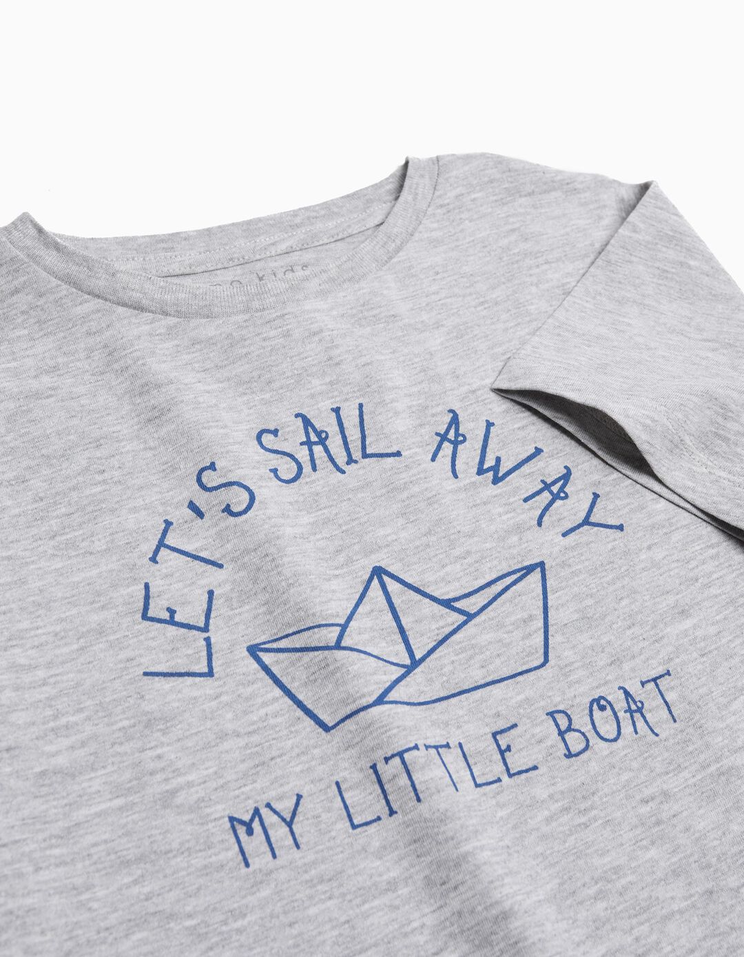 T-shirt Estampado, Menino, Cinzento Claro