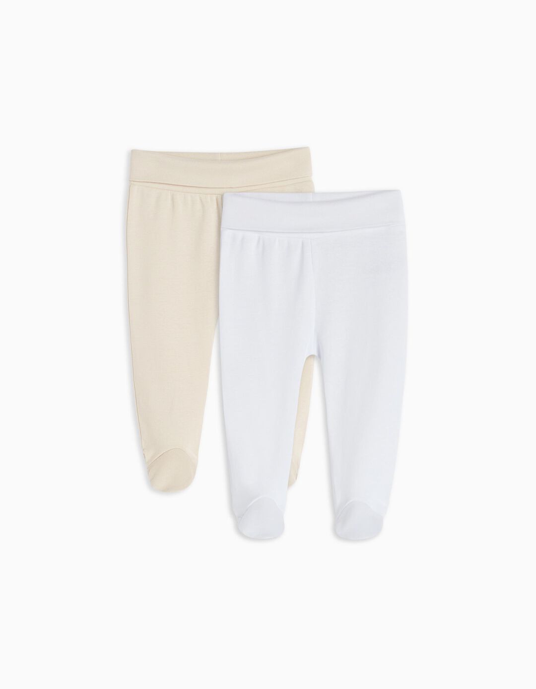 Pack 2 Calças com Pés, Bebé, Multicor