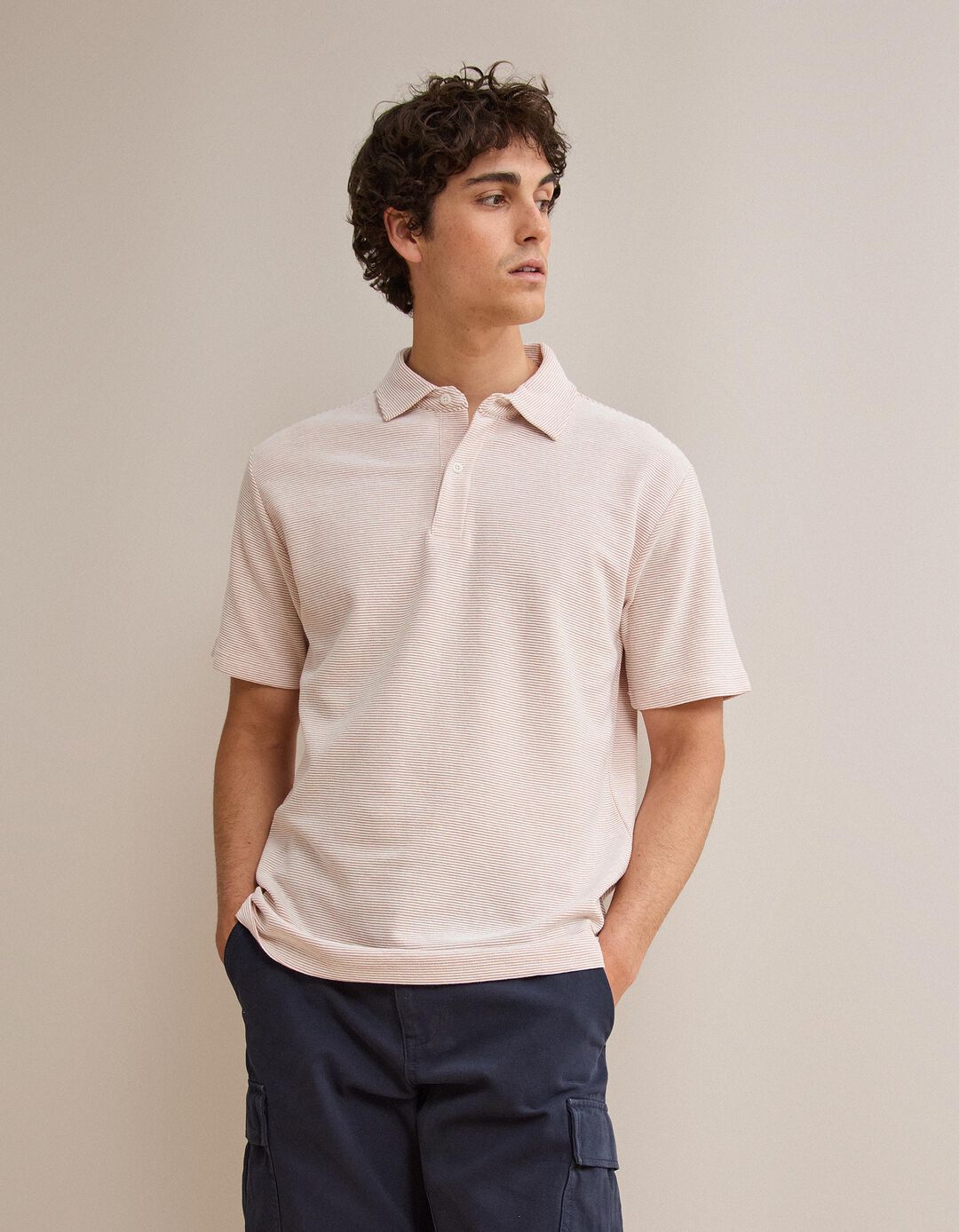 Polo Piquet, Homem, Bege