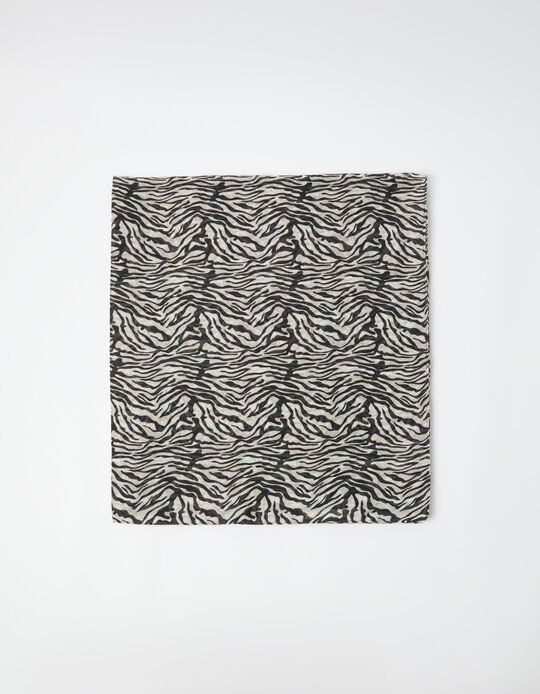 Comprar Online Len&ccedil;o Animal Print, Mulher, Preto