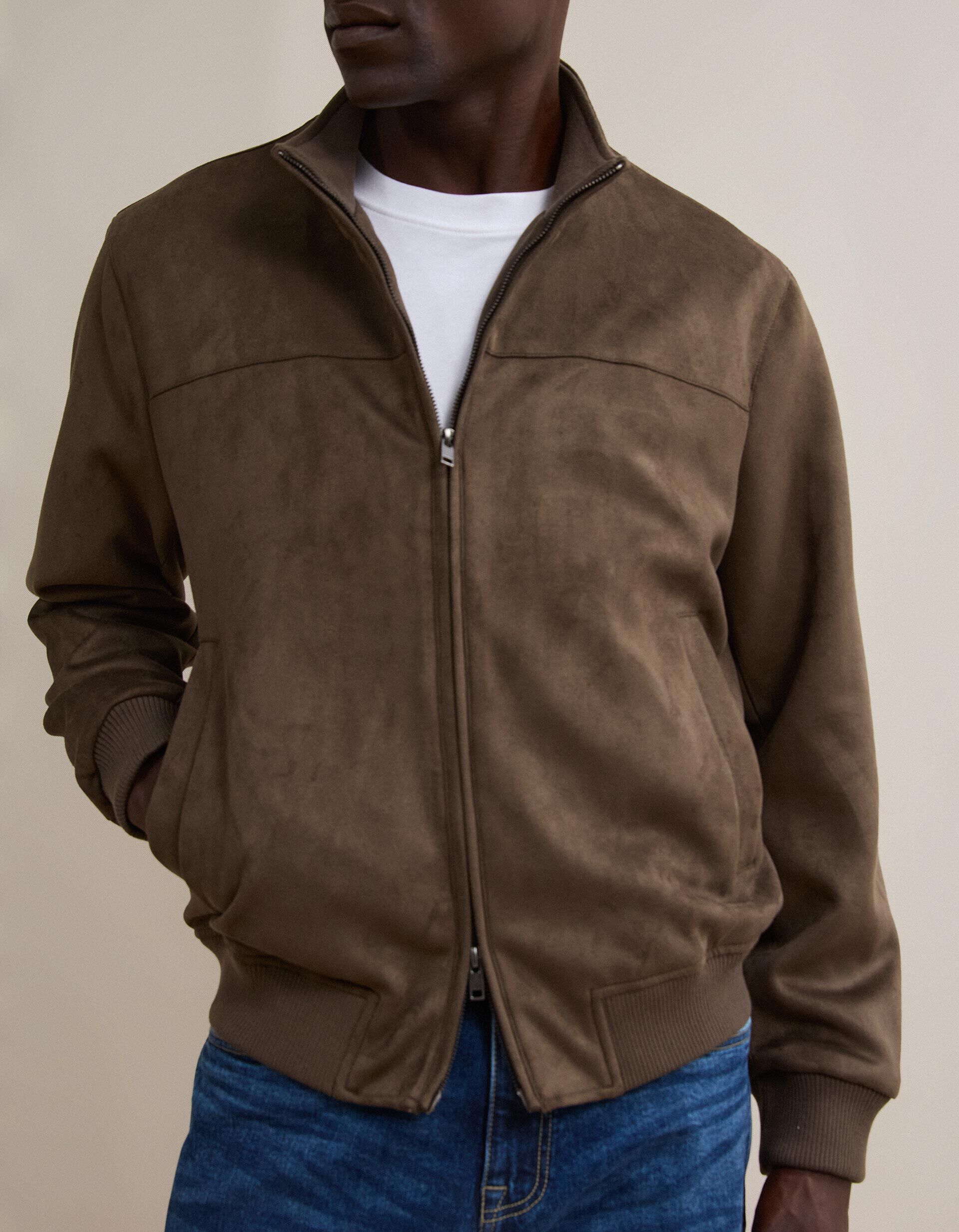 Comprar Online Casaco Bomber Efeito Camur&ccedil;a, Homem, Castanho