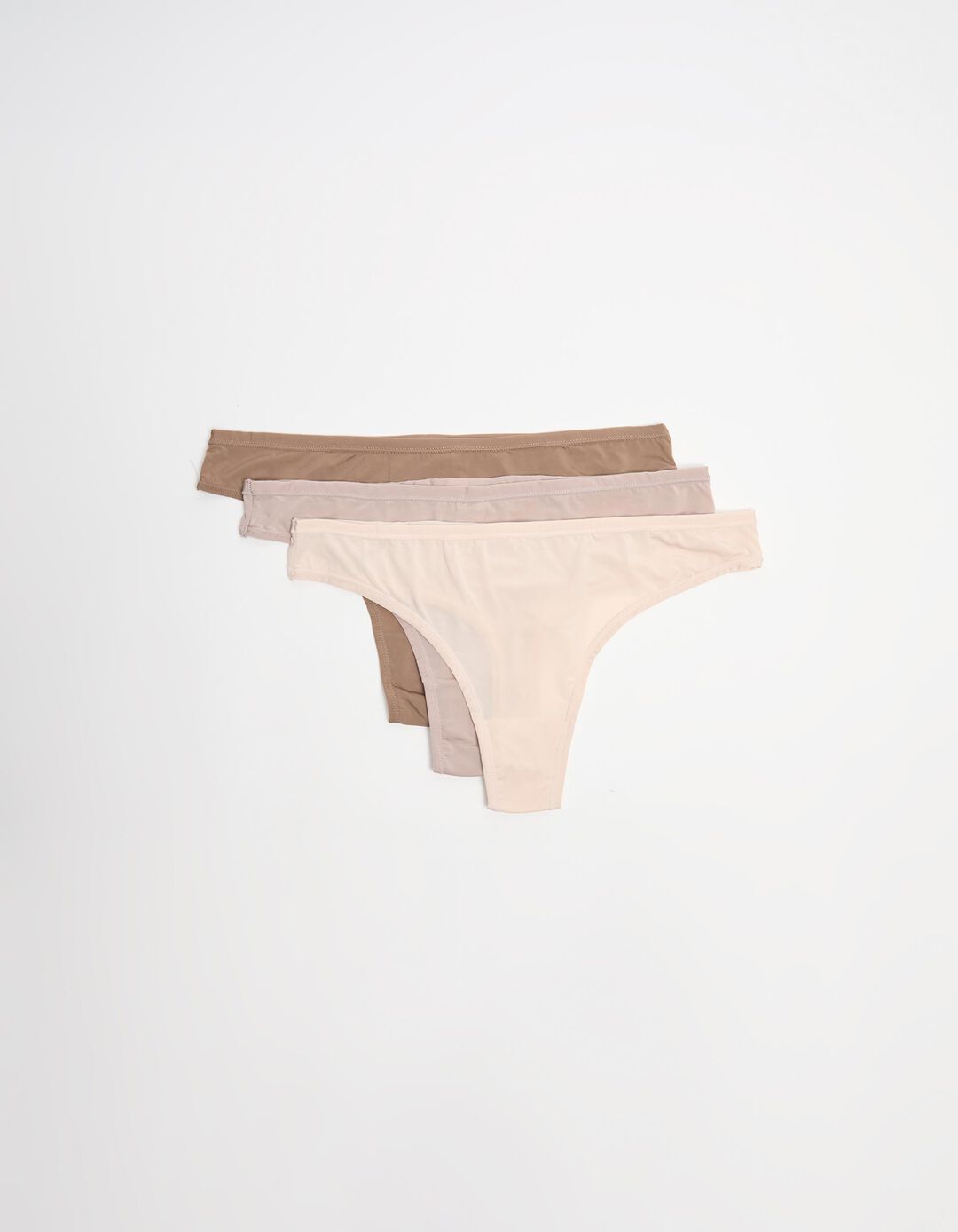 Pack 3 Cuecas Tanga de Microfibra, Mulher, Multicor 