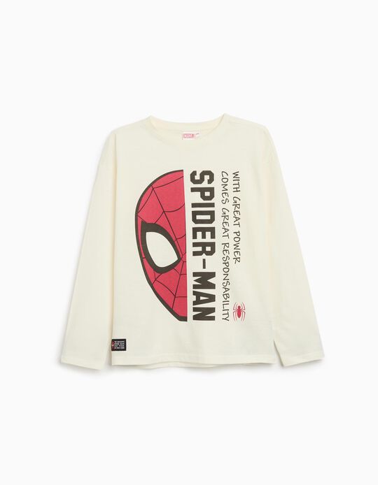 Comprar Online T-shirt de Manga Comprida 'Spider-Man', Menino, Branco