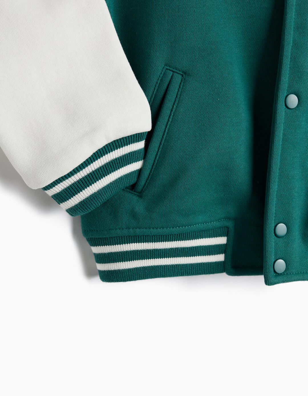 Bomber De Felpa, Menino, Verde Escuro