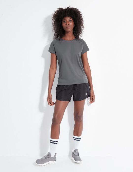 Comprar Online T-shirt de Desporto, Mulher, Cinzento Escuro