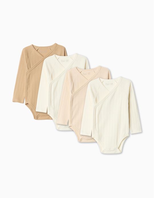 Comprar Online Pack 4 Bodies de Manga Comprida Quimono, Bebé, Multicor