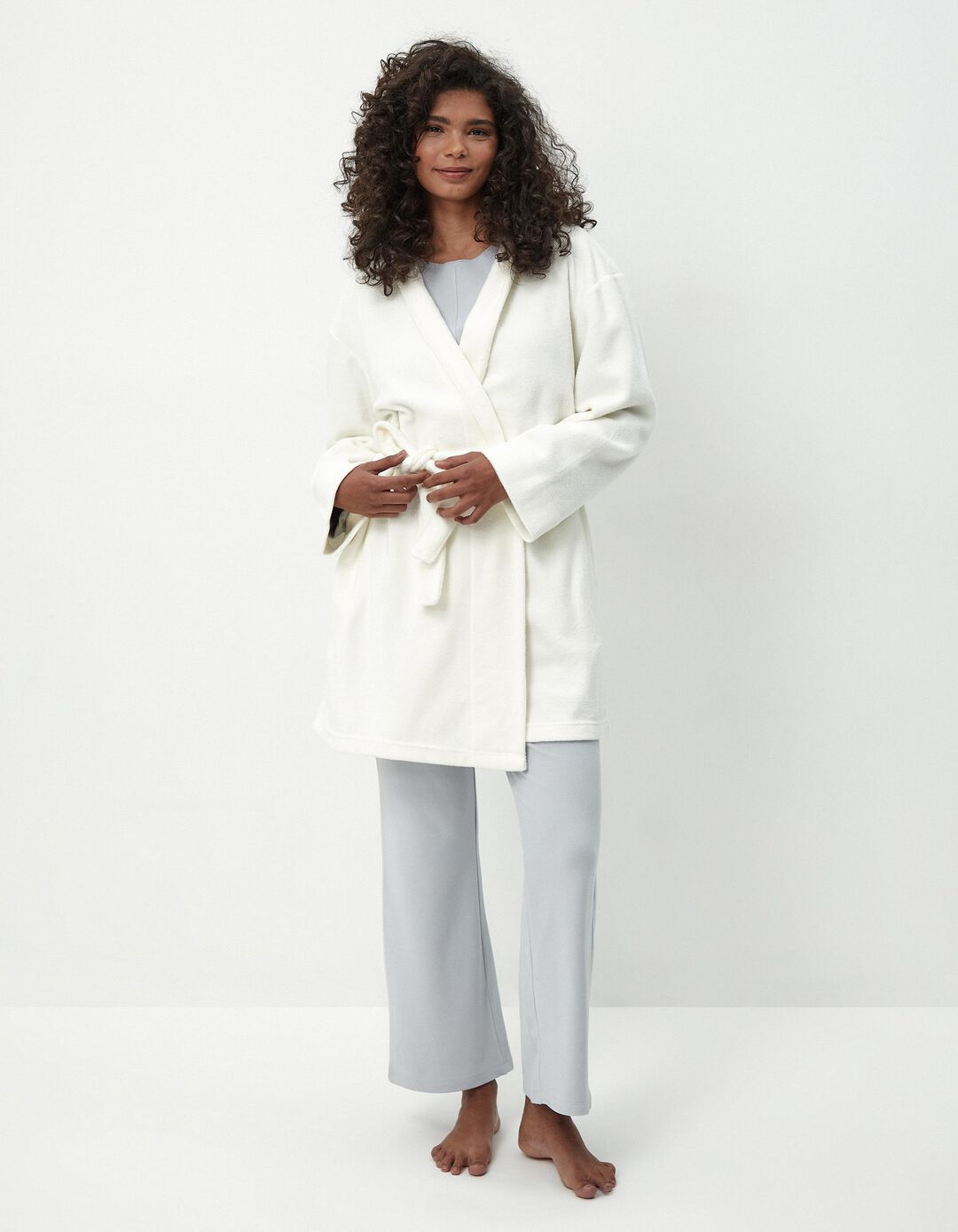 Robe Polar Suave, Mulher, Branco