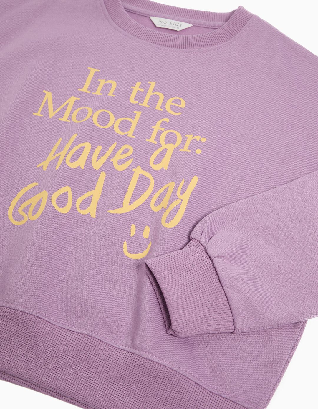 Sweatshirt de Felpa Estampado, Menina, Lilás Escuro