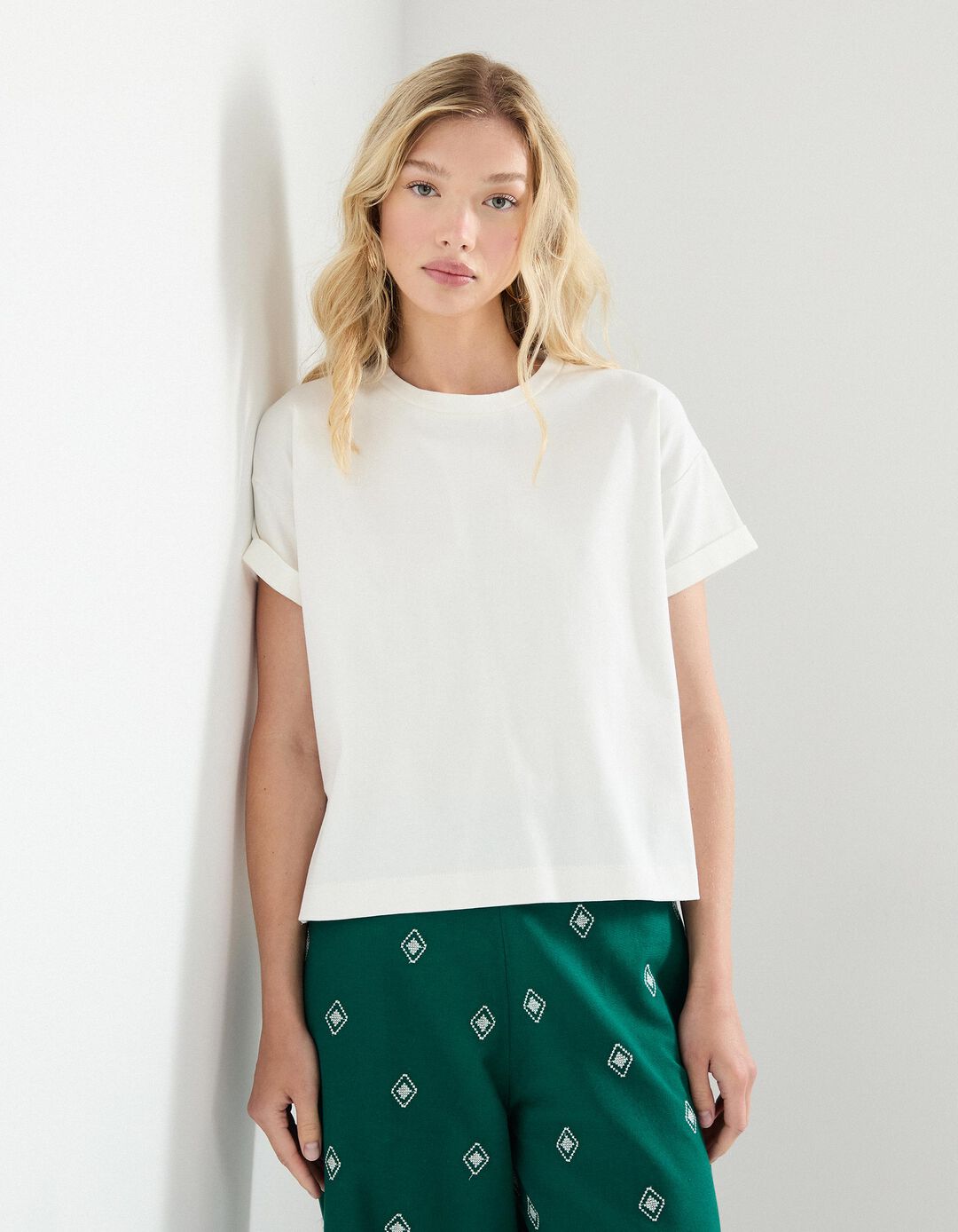 T-shirt, Mulher, Branco