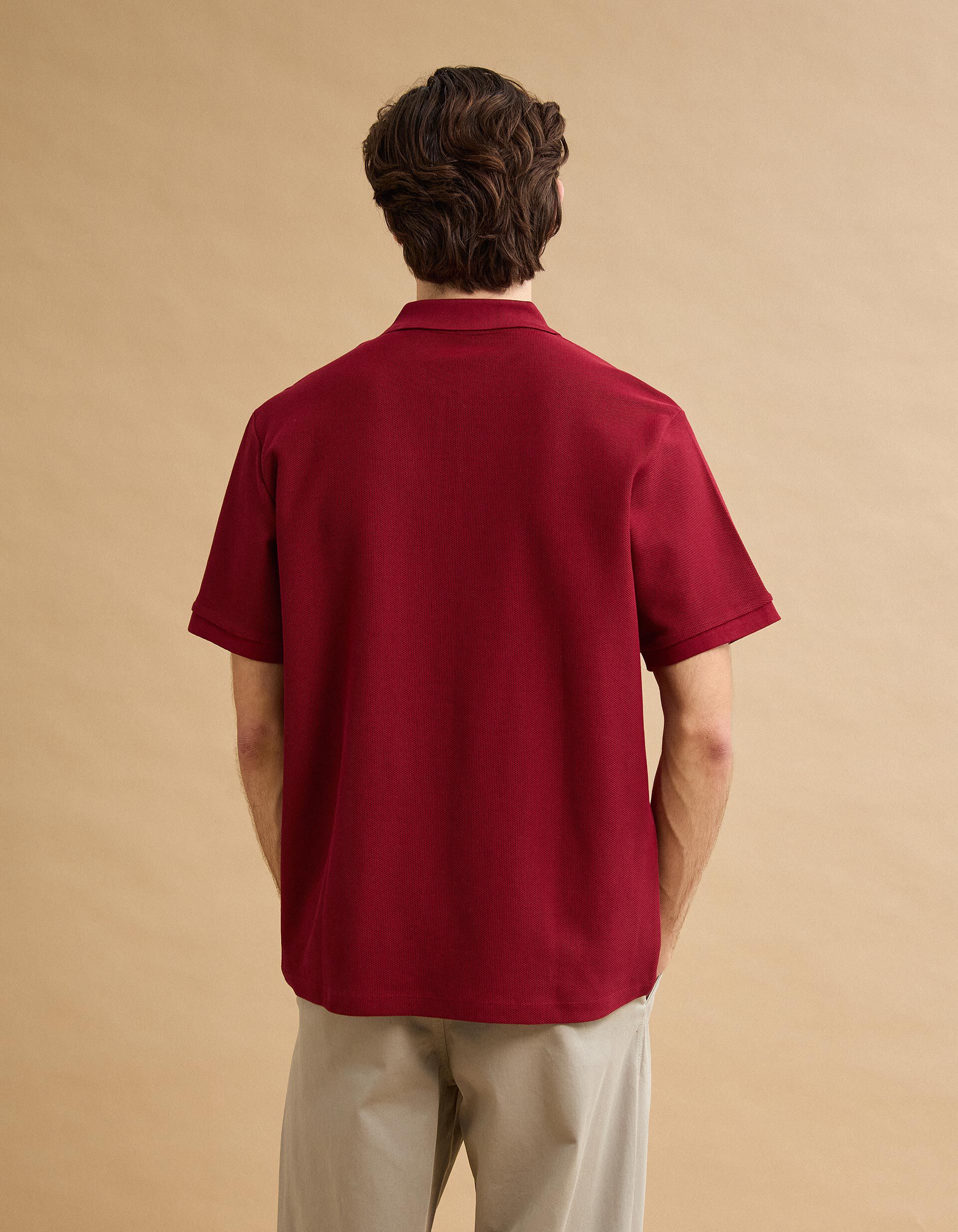 Comprar Online Polo com Fecho, Homem, Vermelho Escuro