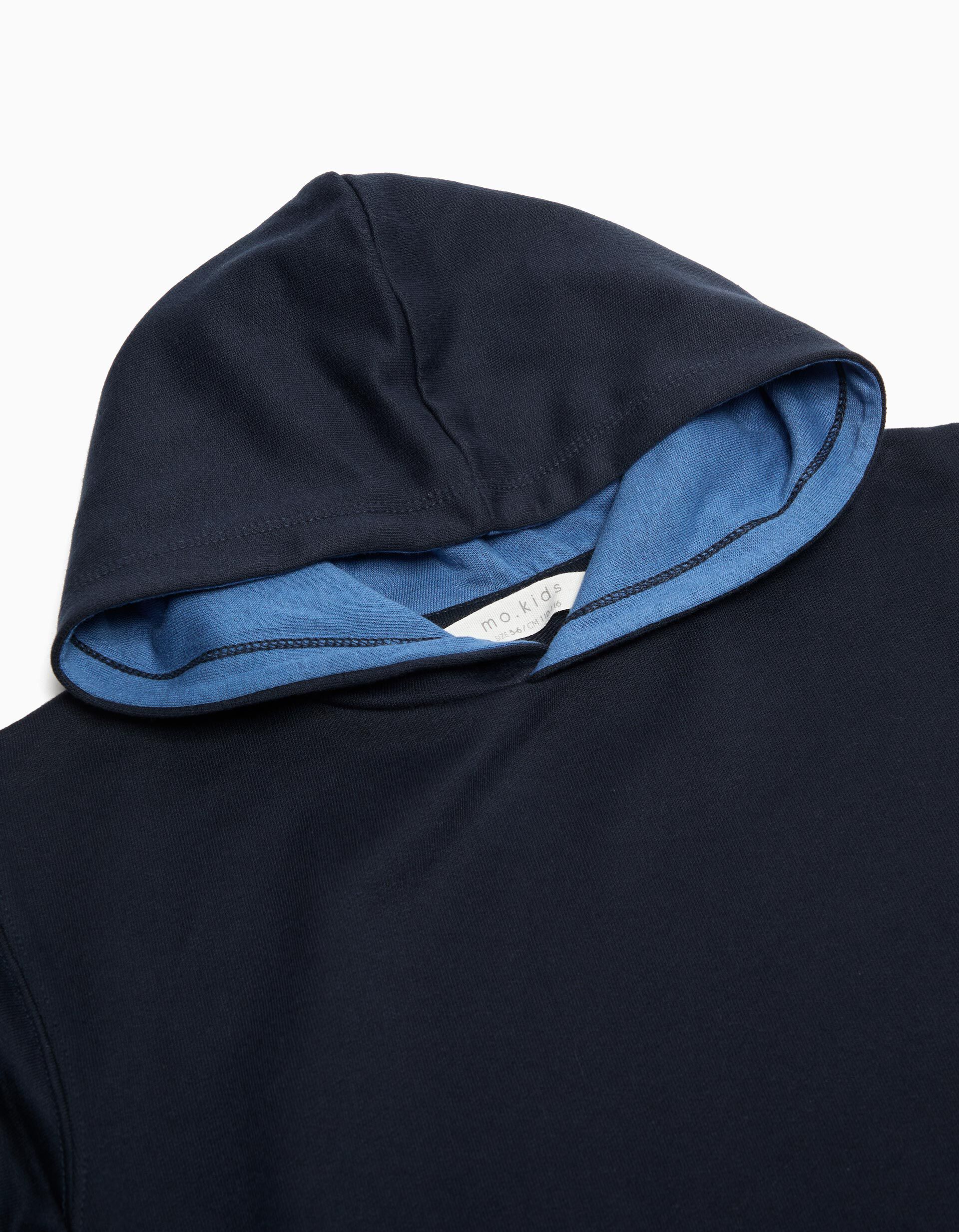 Comprar Online Sweatshirt com Capuz, Menino, Azul Escuro
