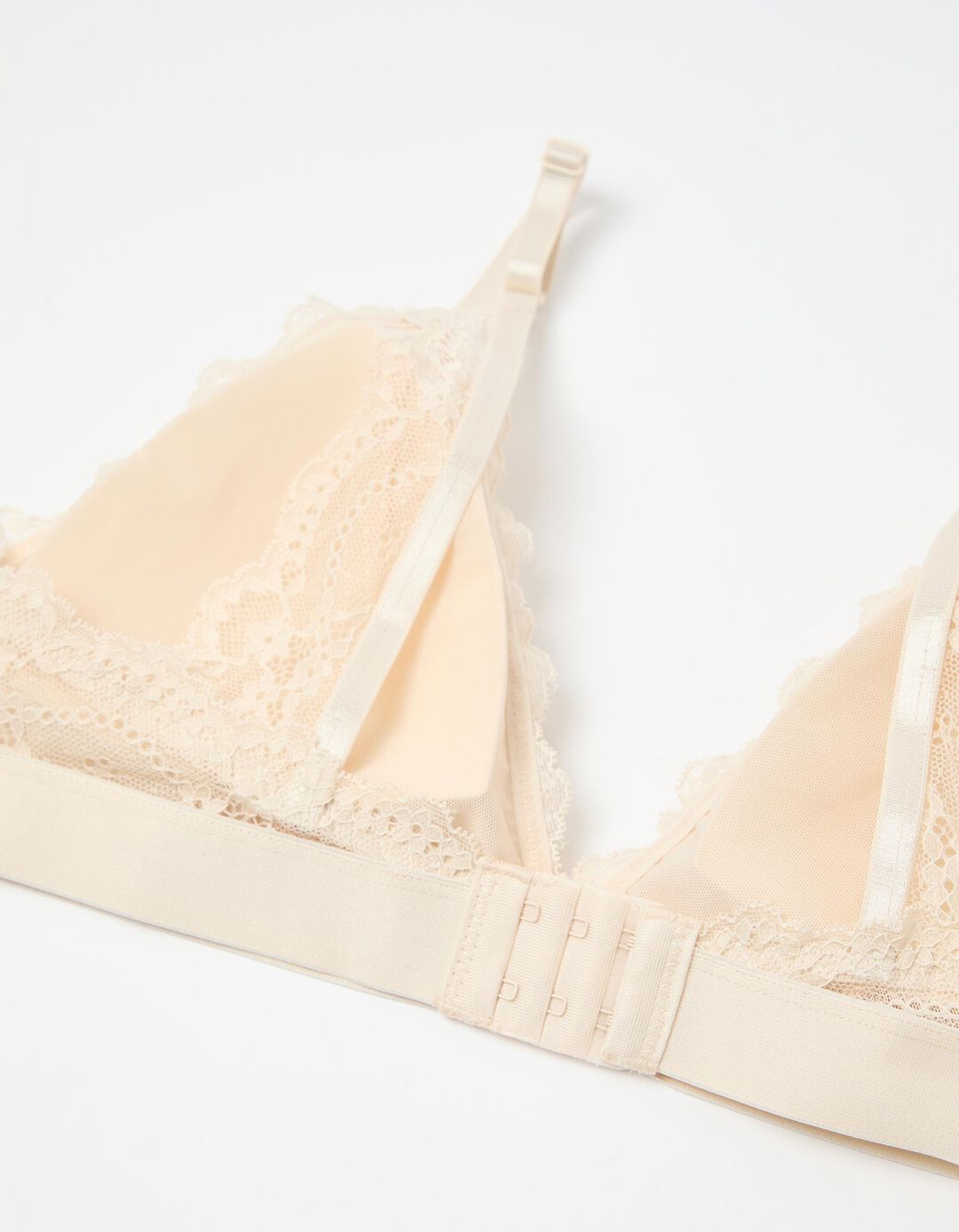 Bralette com Renda, Mulher, Bege Claro
