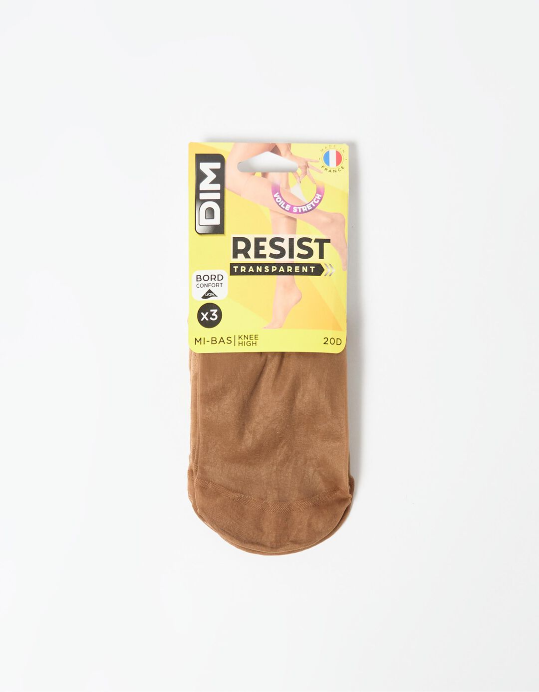 Pack 3 Pares Mini-Meias 20DEN 'DIM', Mulher, Bege