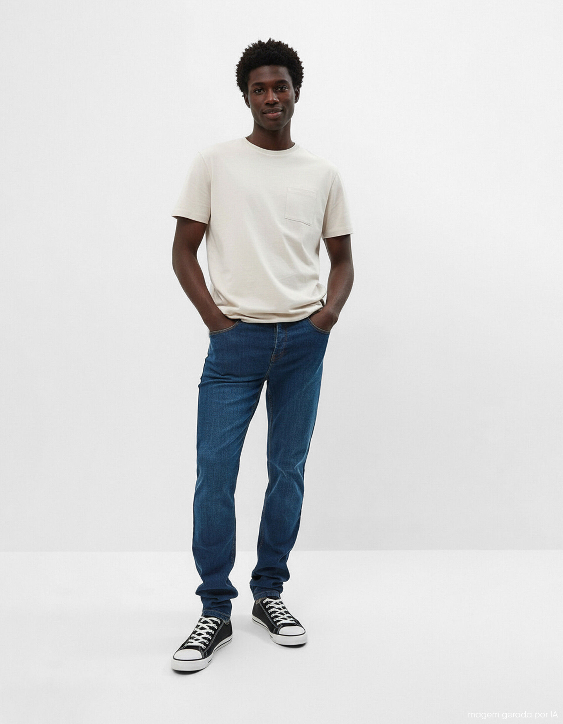 Comprar Online Cal&ccedil;as Skinny Fit, Homem, Azul