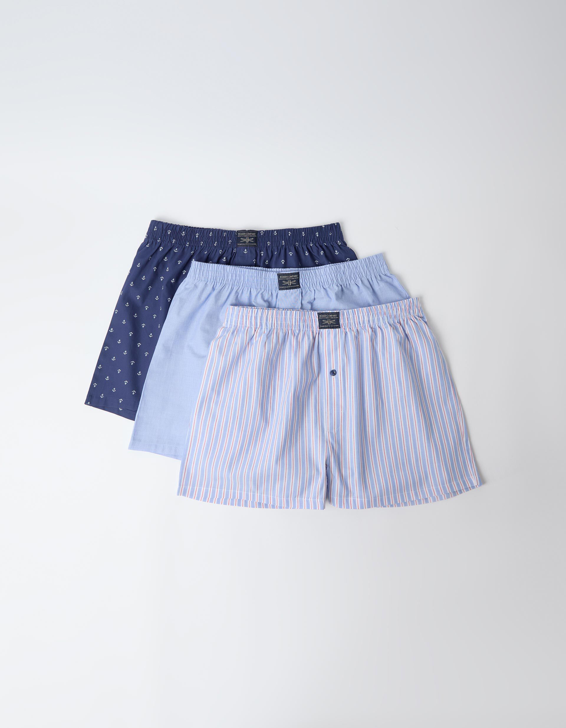 Comprar Online Pack 3 Boxers, Homem, Azul