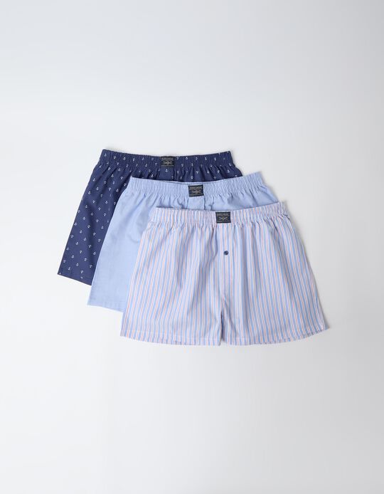 Comprar Online Pack 3 Boxers, Homem, Azul