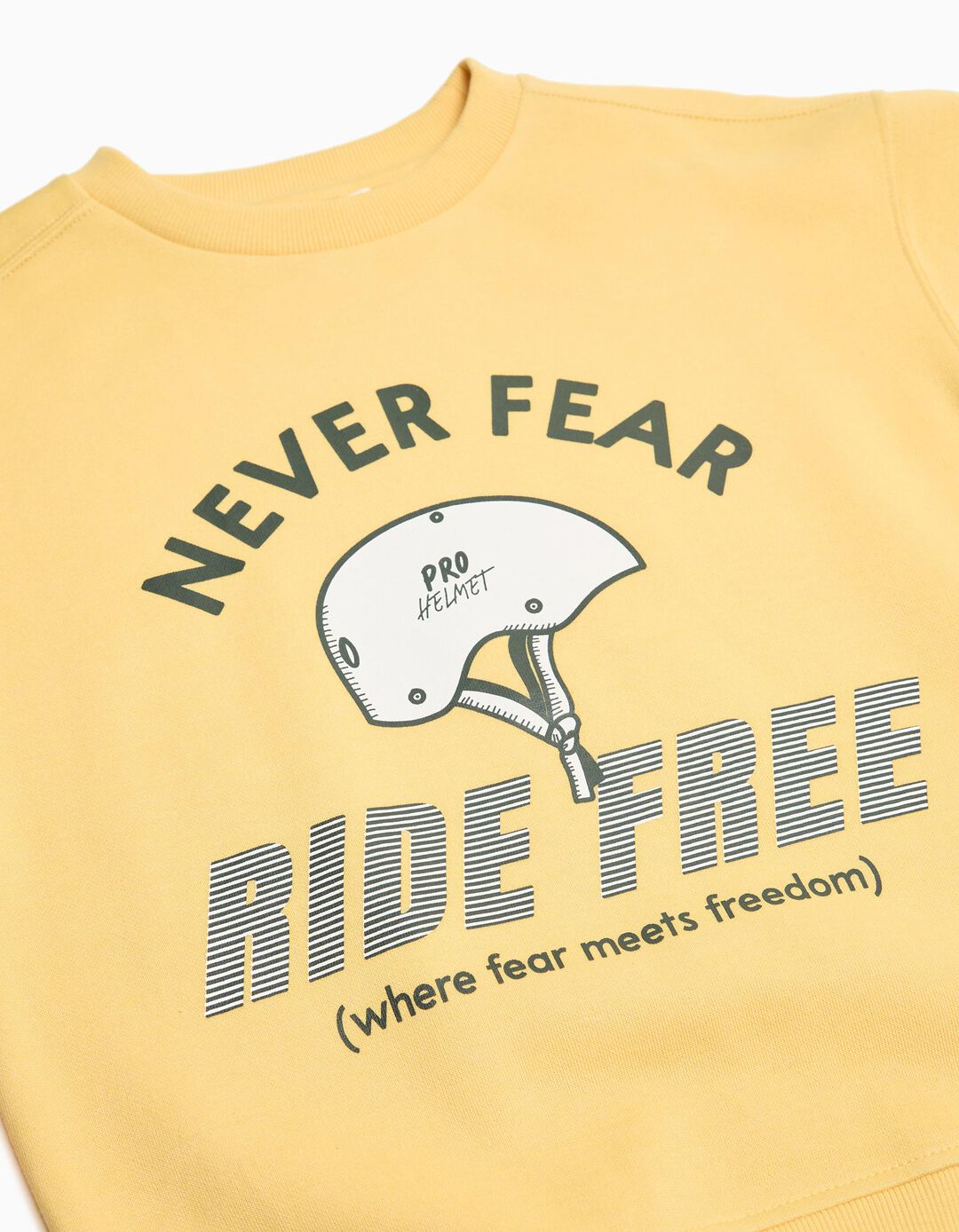 Sweatshirt de Felpa Estampado, Menino, Amarelo