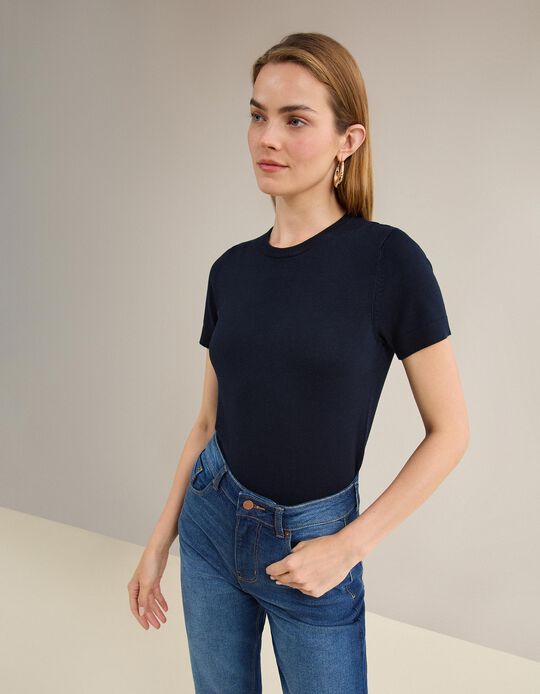 Comprar Online Camisola de Malha, Mulher, Azul Escuro