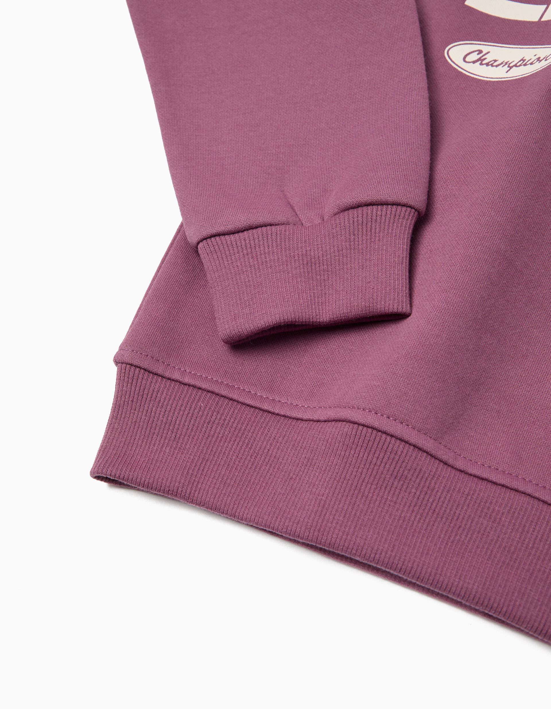 Comprar Online Sweatshirt de Felpa Capuz, Menino, Roxo Escuro