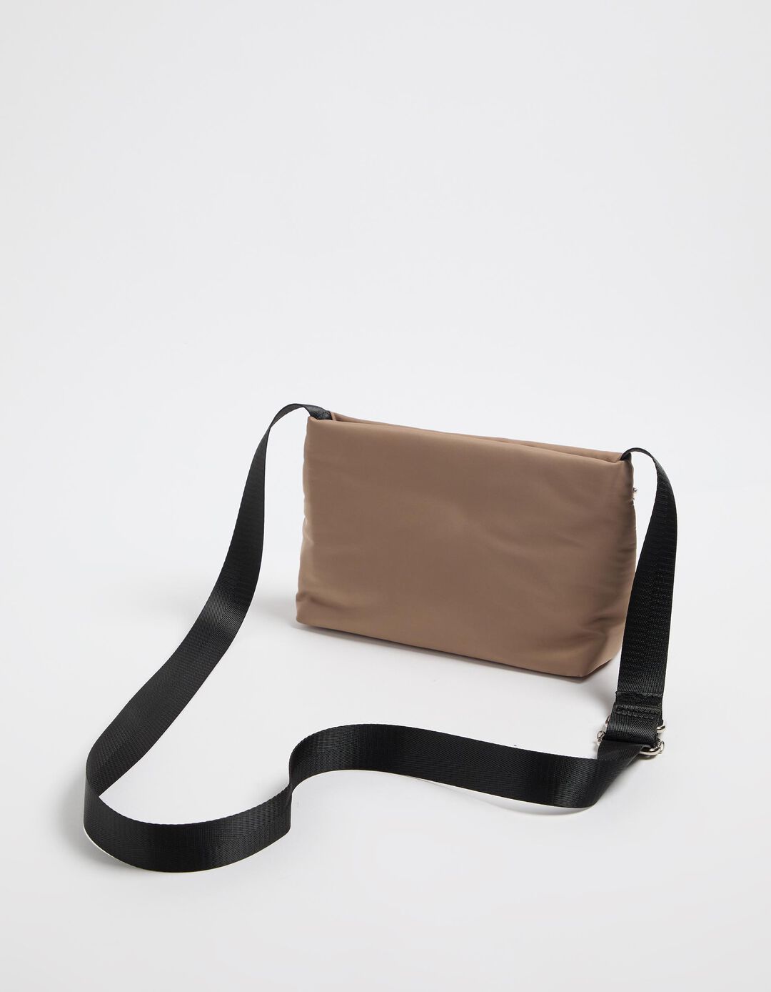 Mala Tiracolo Nylon, Mulher, Bege