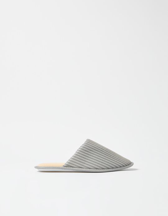 Comprar Online Chinelos de Quarto Riscas, Mulher, Bege Claro