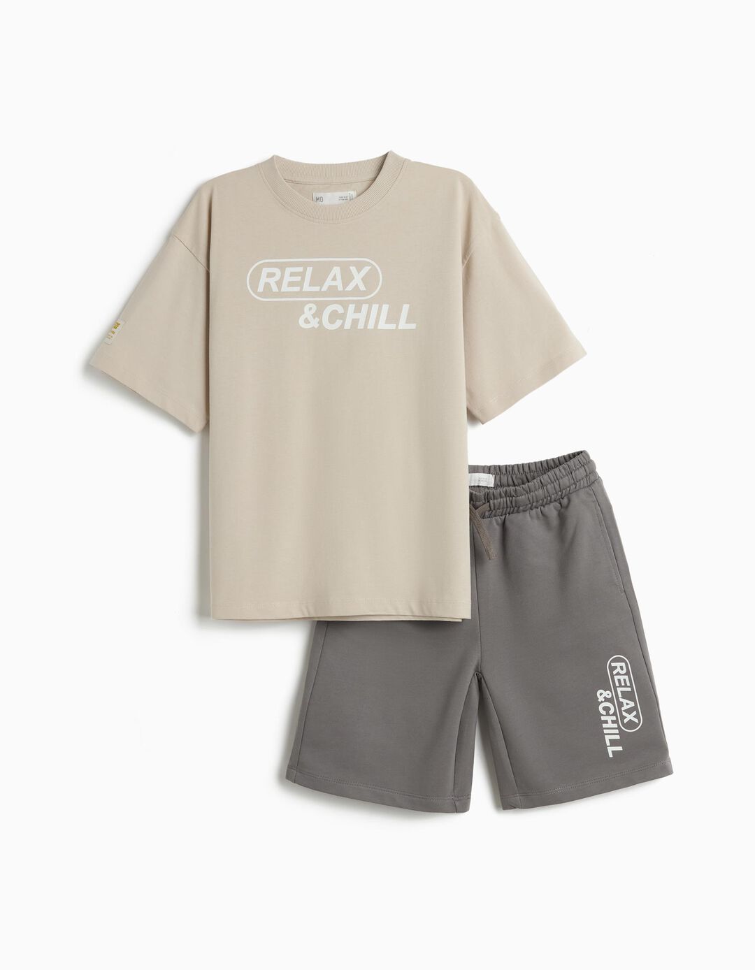 Conjunto T-shirt e Cal&ccedil;&otilde;es, Menino, Cinzento