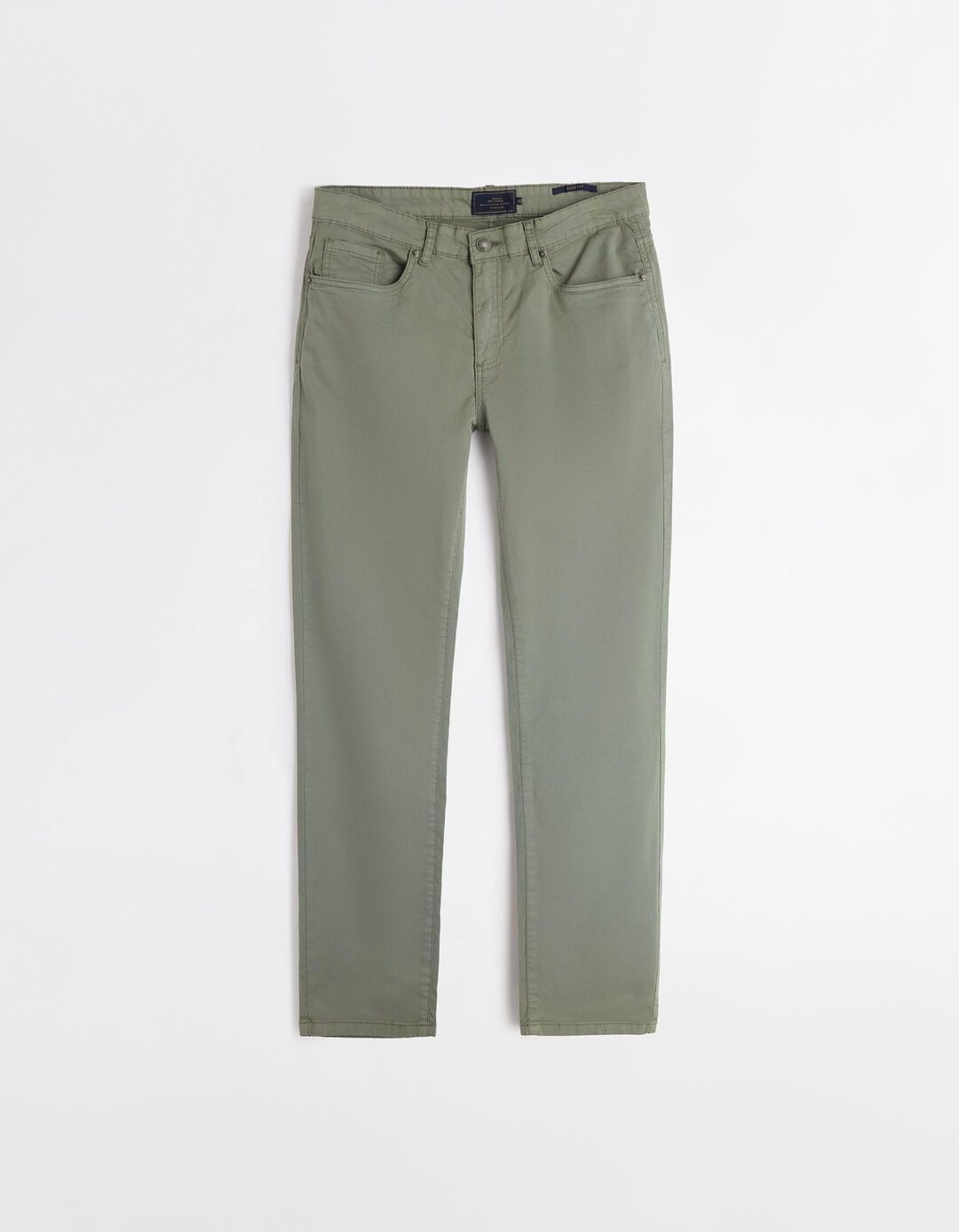 Calças 'Slim fit', Homem, Verde Claro