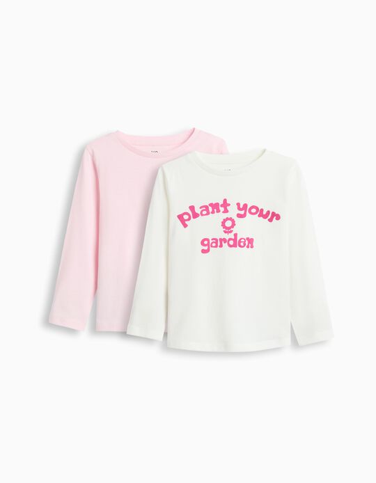 Comprar Online Pack 2 T-shirts, Menina, Branco